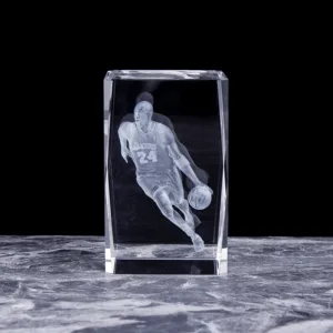 MambaSpirit 3D Kobe Crystal Cube Engraved