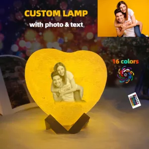 3D Customized Heart Lamp USB Rechargeable