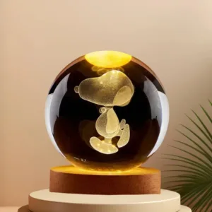 Snoopy White Crystal Ball Warm Lamp