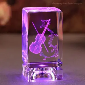 3D Crystal Music Instrument Decoration