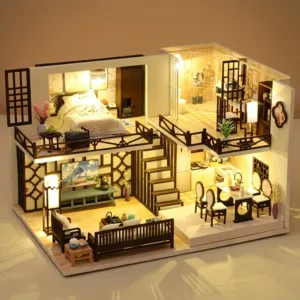 Modern Home Cardboard City Models LED Lights