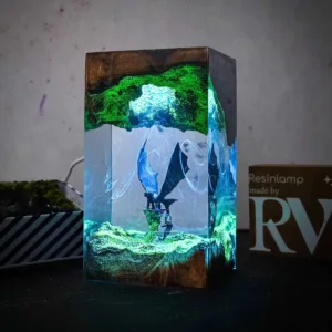 Dragon Figure Creative Art Resin Table Lamp USB Charing