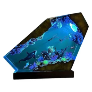 Killer Whale Creative Art Resin Night Light