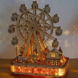 Ferris Wheel Light Wooden Model Kit DIY