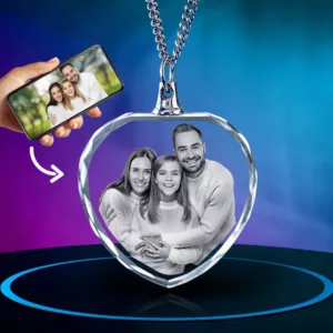 Pendant Personalized Heart Crystal Souvenir
