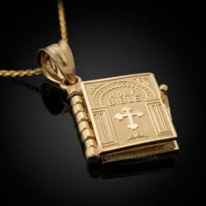 Holy Bible Book Pendant for Religion