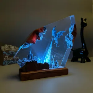 Creative Art Resin Magic World Dragon Lamp