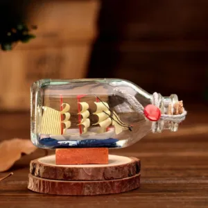 Sailboat Wish Bottle Glass Souvenir