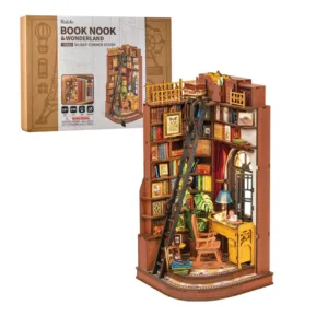 Corner Study Wooden Miniature DIY Dollhouse