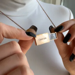 Envelope Customize Necklace Steel Gift