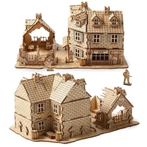 WW2 War City Postwar 3D Wooden Model DIY