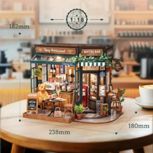 Tipsy Restaurant Wooden Dollhouses lights DIY