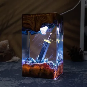 Sword of Destruction Resin Sculpture Blue Light
