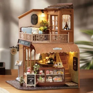 Coffee And Cake Shop DollHouses LED Light