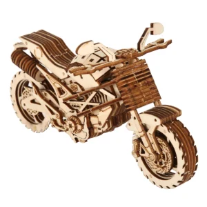 Motorcycles Retro 3D wooden Model Jigsaw Toy For Children Unnormal Gift DIY