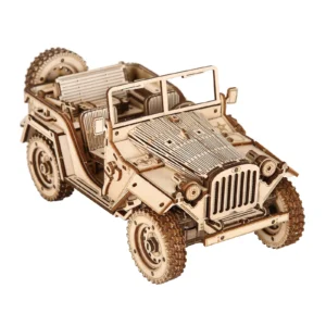 Off Road Vehicle Retro 3D Model Wooden Toy