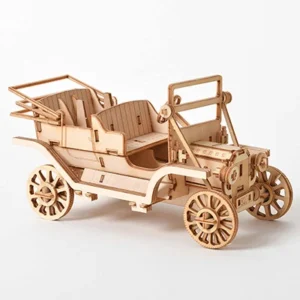 Cutie Car Skeleton 3D Model Wooden